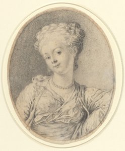 Testa di donna da Style of Gabriel Jacques de Saint Aubin