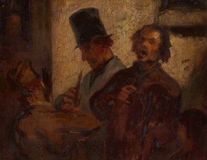 Musicisti di strada, c. 1855 da Style of Honoré Victorin Daumier.