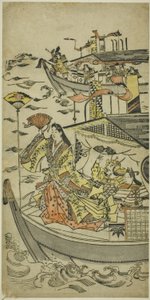 Lady Tamamushi alza un bersaglio con il ventaglio