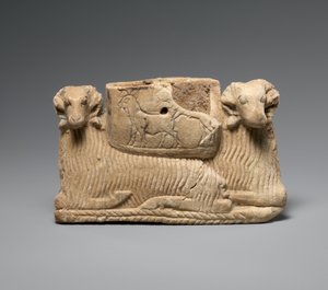 Vaso sostenuto da due arieti, c. 2600-2500 a.C.