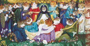 Illustrazione da Cats Galore! A Compendium of Cultured Cats da Susan Herbert