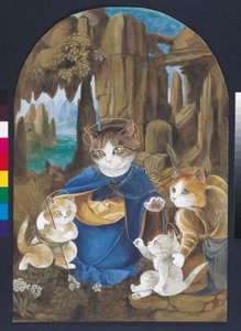 Illustrazione da Cats Galore! A Compendium of Cultured Cats da Susan Herbert