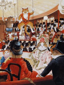 Illustrazione da Cats Galore! A Compendium of Cultured Cats (pub. 2015) da Susan Herbert