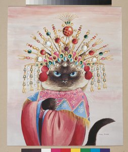 Illustrazione da Cats Galore! A Compendium of Cultured Cats da Susan Herbert