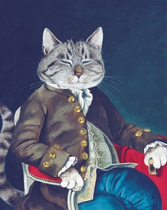 Illustrazione da Cats Galore! A Compendium of Cultured Cats (pub. 2015) da Susan Herbert