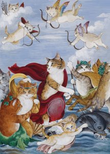 Illustrazione da Cats Galore! A Compendium of Cultured Cats (pub. 2015) da Susan Herbert
