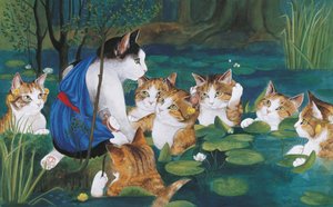 Illustrazione da Cats Galore! A Compendium of Cultured Cats