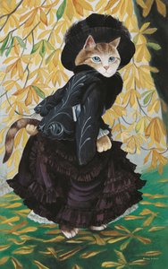 Illustrazione da Cats Galore! A Compendium of Cultured Cats da Susan Herbert