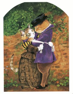 Illustrazione da Pre-Raphaelite Cats (pub. 1999) da Susan Herbert