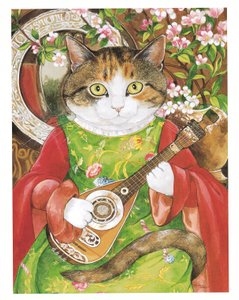 Illustrazione da Pre-Raphaelite Cats (pub. 1999) da Susan Herbert