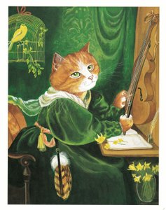 Illustrazione da Pre-Raphaelite Cats (pub. 1999)