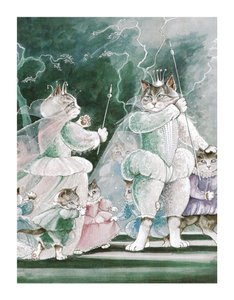 Illustrazione da Shakespeare Cats: Poster Book (pub. 2016) da Susan Herbert