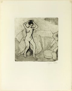 Catherine prepara il bagno e Louise, nuda, si sistema i capelli