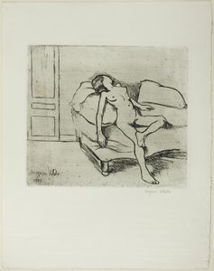 Louise nuda su un divano