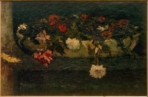 Natura morta con fiori in ciotola
