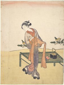 Bellezza che si rinfresca da Suzuki Harunobu