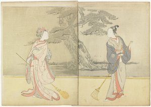 Stampa del calendario di Meiwa 2 e un Mitate del No_ Play Takasago, 1765