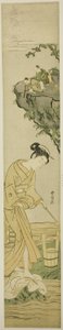 Immortali taoisti che spiano una giovane bellezza da Suzuki Harunobu