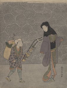 Arco schiaccia-demoni, ca. 1765 da Suzuki Harunobu