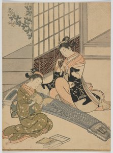 Oche discendenti del Koto, periodo Edo, c.1766 da Suzuki Harunobu