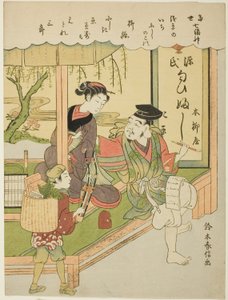 Ebisu, dalla serie "I sette dei della fortuna nella vita moderna (Tosei Shichi Fukujin)" da Suzuki Harunobu