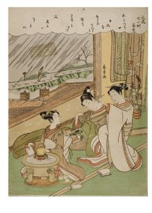 Le 7 Komachi alla moda - Komachi Amagoi da Suzuki Harunobu