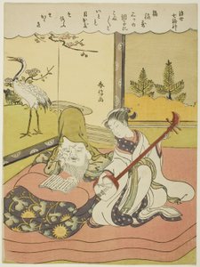 Fukurokuju, dalla serie I Sette Dei della Buona Fortuna nel Mondo Fluttuante da Suzuki Harunobu