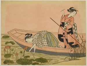 Raccolta di fiori di loto da Suzuki Harunobu