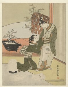 Giovane coppia con lettera da Suzuki Harunobu