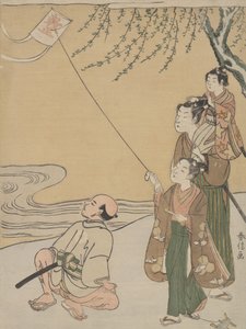 Volo di aquiloni da Suzuki Harunobu