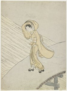 Mitate della poesia di Fujiwara no Teika attraversando il Sano, 1765