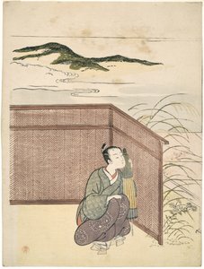 Parodia di Kawachi-goe da "Racconti di Ise" da Suzuki Harunobu
