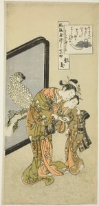 Komachi pappagallo (Omu Komachi), dalla serie Le sette aspetti alla moda di Komachi (Furyu yatsushi nana Komachi) da Suzuki Harunobu