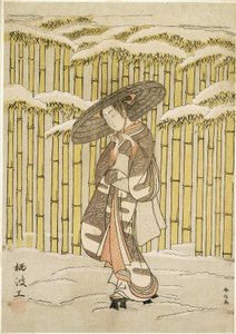 Attraversando il boschetto di bambù da Suzuki Harunobu