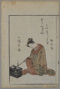 Bellezza seduta, periodo Edo da Suzuki Harunobu