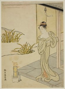 Estate, dalla serie "Nuove versioni di fiori delle quattro stagioni (Shinpan furyu shiki no hana)" da Suzuki Harunobu