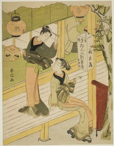 La casa da tè Eiraku-an a Kyoto da Suzuki Harunobu