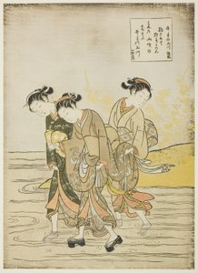 Il fiume gioiello a Ide (Ide no Tamagawa), da una serie senza titolo di Sei fiumi gioiello da Suzuki Harunobu