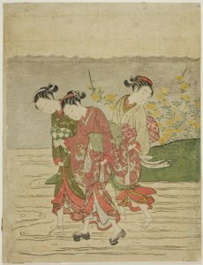 Il fiume gioiello a Ide, da una serie senza titolo di Sei fiumi gioiello da Suzuki Harunobu