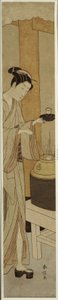La cameriera Osen della casa da tè Kagiya, c.1769-70 da Suzuki Harunobu