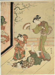 La Lotta (parodia di Ushikawamaru e Benkei) da Suzuki Harunobu