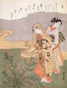 Giovane signora e cameriera da Suzuki Harunobu