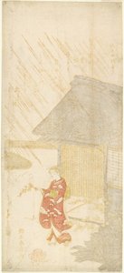 Giovane donna con un ramo di Kerria da Suzuki Harunobu