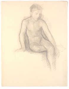 Ragazzo nudo seduto