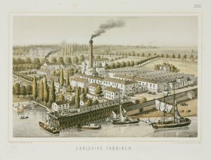 Fabbrica tessile, Carlsviks, Stoccolma, Svezia, c.1840