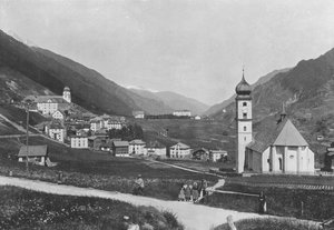 Disentis, Vista generale (foto in b/n) da Swiss Photographer