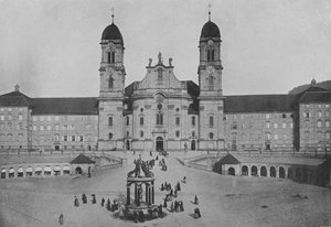 Einsiedeln, Facciata del Convento (foto in bianco e nero) da Swiss Photographer