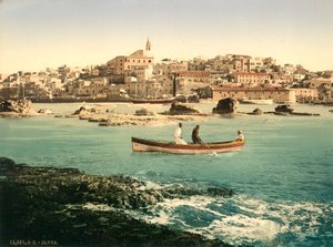 Porto di Giaffa con la città sullo sfondo