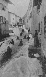 Strada a Liddes in inverno, Strada del Gran San Bernardo
