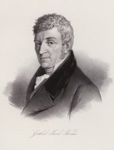 Gottlieb Jakob Kuhn, folklorista e poeta svizzero (incisione) da Swiss School